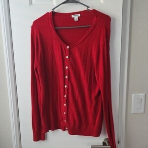 Old Navy Classic Red Cardigan Sweater